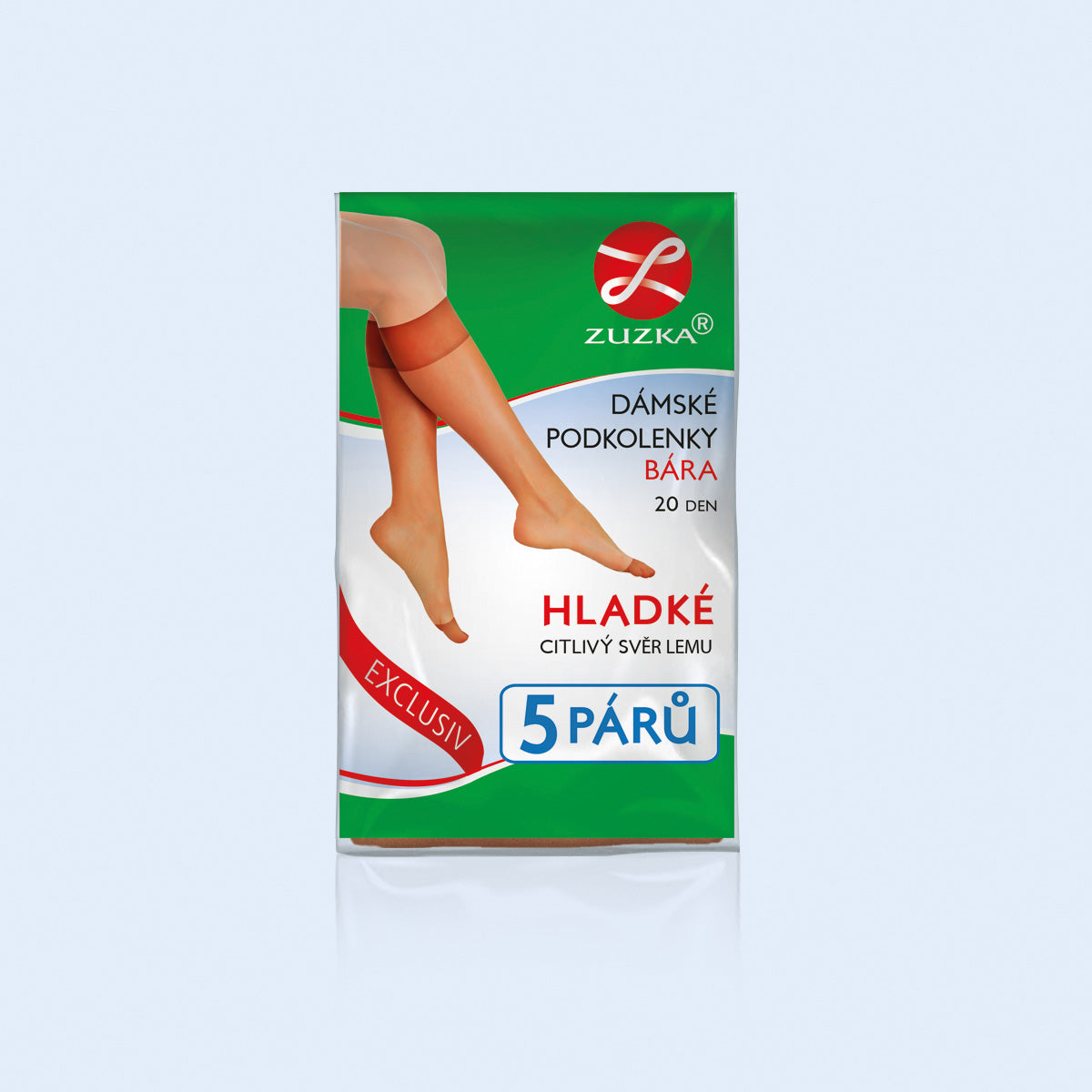 PODKOLENKY HLADKÉ BÁRA 5 párů